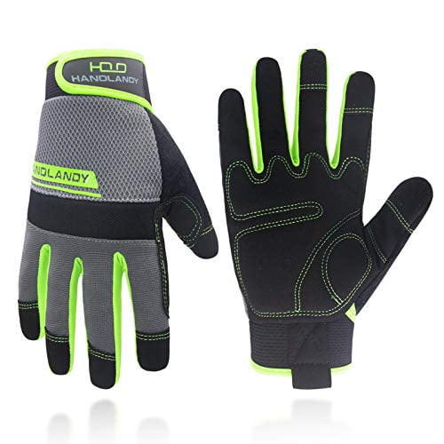 Utility Safety Mechanic Working Gloves Touch Screen Flexible Breathable Yard Work Gloves HANDLANDY Work Gloves Mens & Women Extra Large, Orange Utility Safety Mechanic Working Gloves Touch Screen Flexible Breathable Yard Work Gloves HANDLANDY Work Gloves Mens & Women Extra Large, Orange